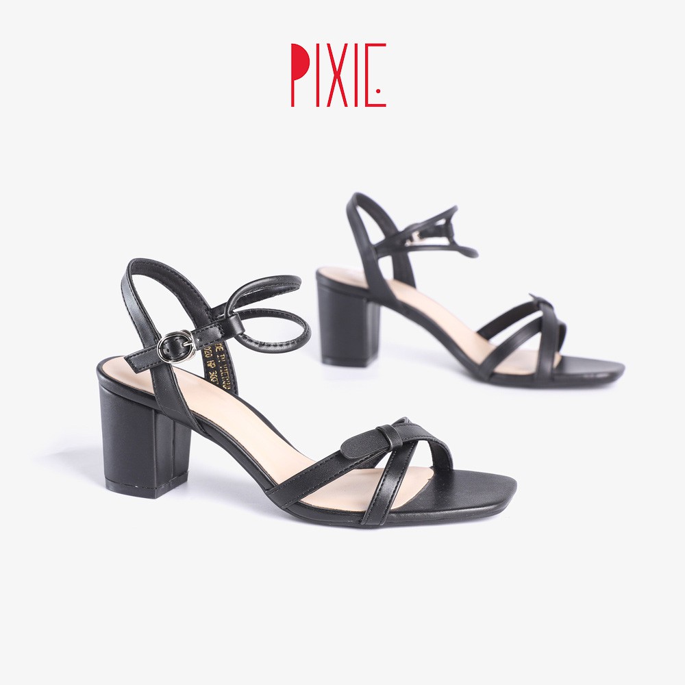 Giày Sandal Cao Gót 5cm Quai Chéo Mảnh Phối Màu 5cm Pixie X532