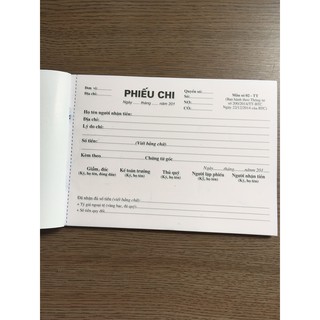 Phiếu thu chi 2 liên giấy Cacbon (100 tờ/ quyển)