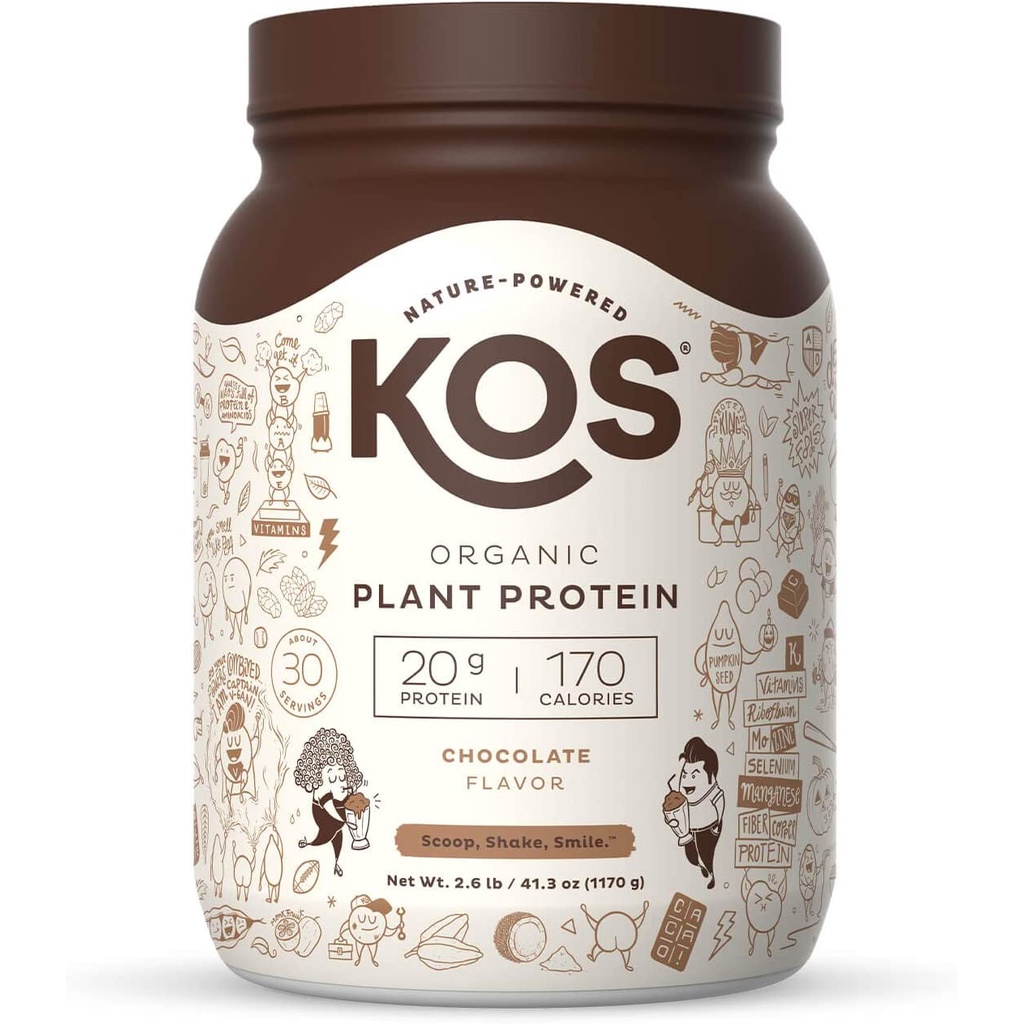 Bột KOS Organic Plant Based Protein Powder Chocolate 390g