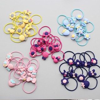 Set 10 chiếc chun buộc tóc cho bé hộp đựng sắt Kitty