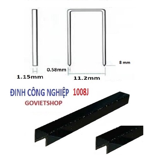 Đinh J1008 màu Đen công nghiệp U1008