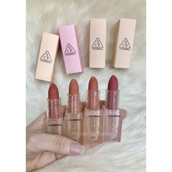 Son thỏi 3CE Soft Matte lipstick trong suốt [HOẢ TỐC HCM]