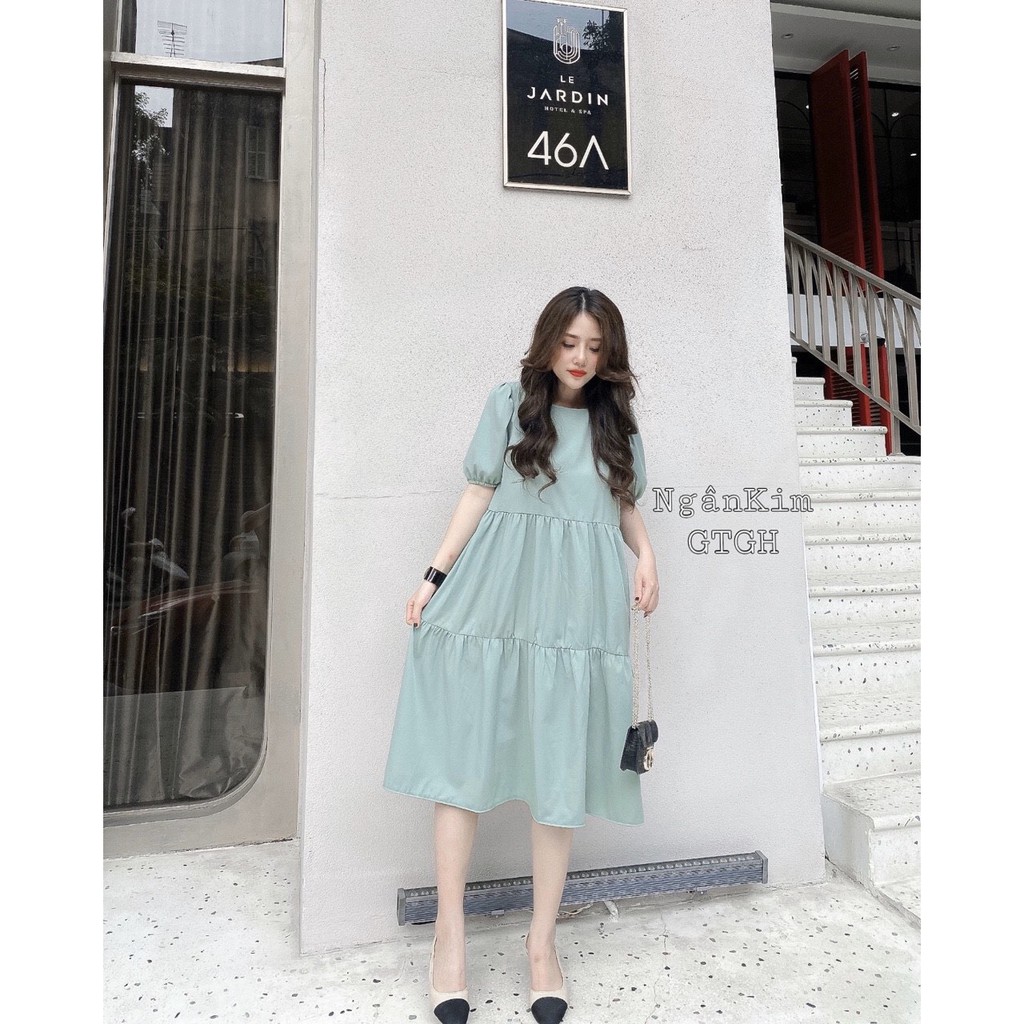Váy bầu  FREESHIP ⚡️ Đầm bầu công sở mềm mịn freesize từ 45 đến 70kg