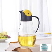 🌳🌳🌳 Bình đựng dầu ăn thủy tinh Lock&Lock có van tự động mở nắp CKO201 - 550ml (giao màu ngẫu nhiên) | BigBuy360 - bigbuy360.vn