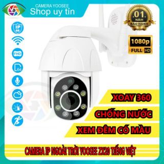 Camera IP Yoosee Ngoài Trời PTZ FullHD Tiếng Việt - Xoay 360 - Hồng Ngoại Quay Đêm