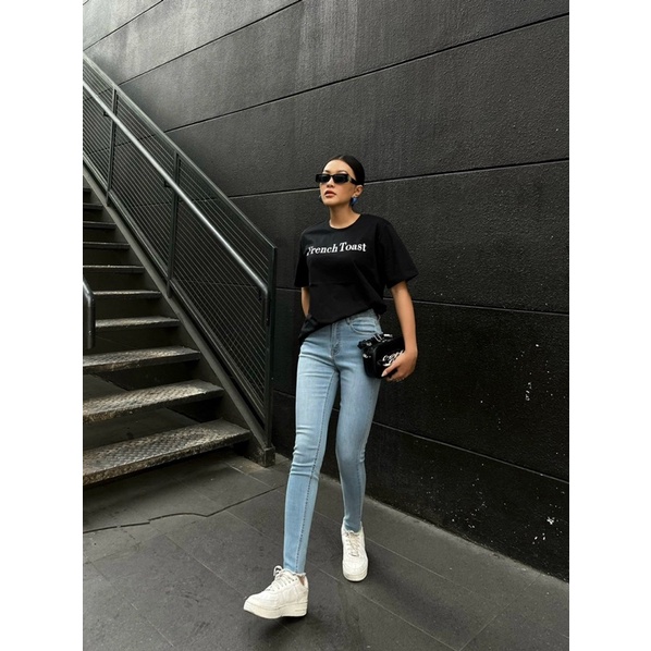 Quần jeans skinny ôm lai tua dài 90cm QJ634