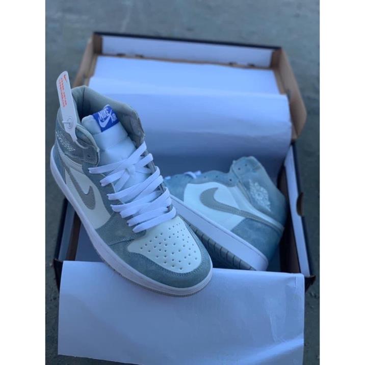 Giày 𝐉𝐨𝐫𝐝𝐚𝐧 1  hyper royal xanh nỉ cao cổ mới, Giày JD1 xanh loang nam nữ hot nhất 2022