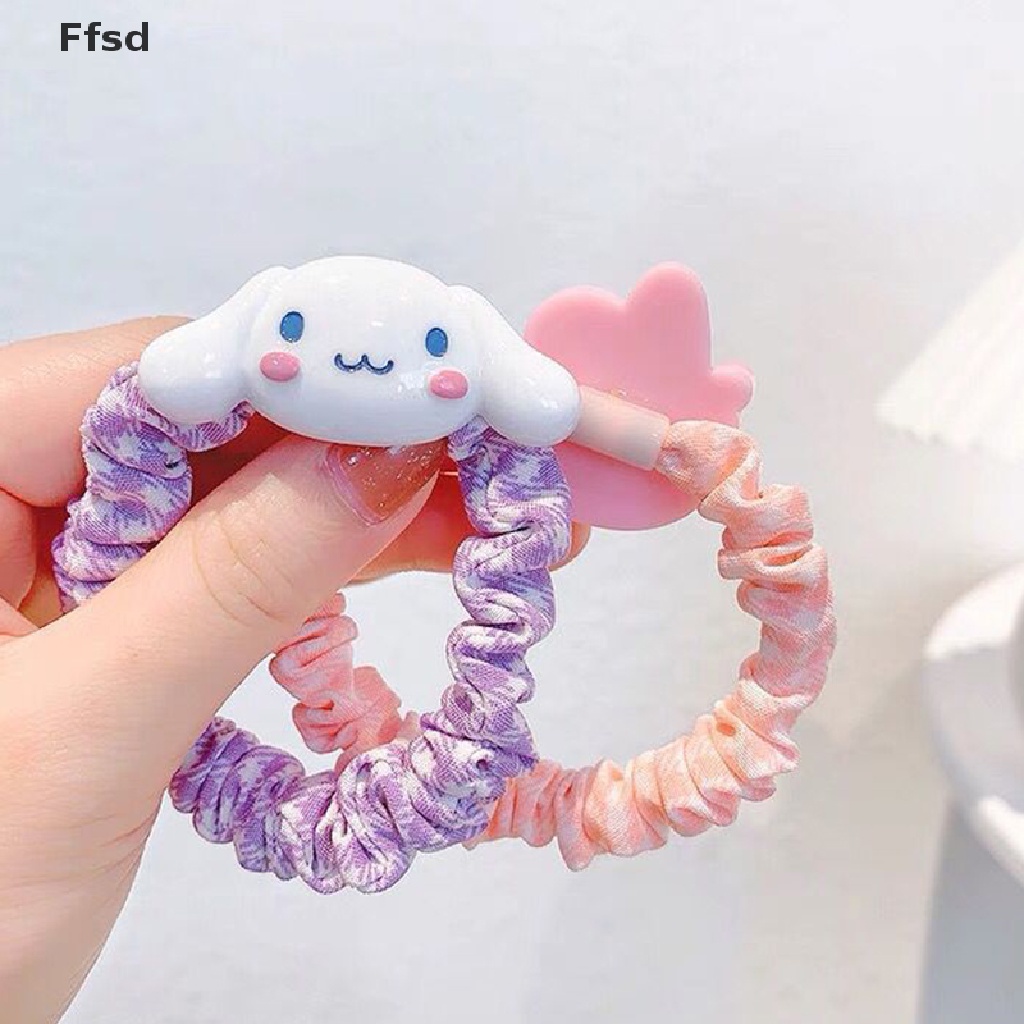 {Ffsd} Dây Cột Tóc Đuôi Ngựa Cỡ Lớn Họa Tiết Hoạt Hình Cinnamon