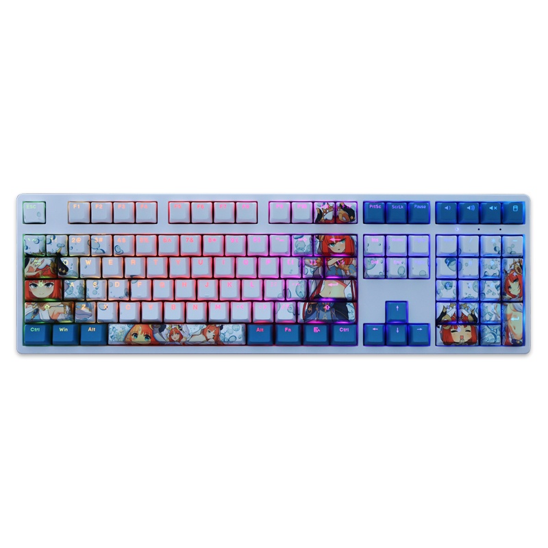 Nilou theme keycap Genshin Impact throughLight keycap OEM profile PBT Bàn phím cơ học nhuộm thăng hoa keycap keycap cá nhân hóa 108 phím