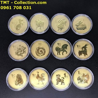 [TẾT 2021] Bộ xu 12 con giáp 1 Yi Trung Quốc; quà tặng tiền lì xì độc lạ nhân dịp năm mới 2021 Tân Sửu-SP002413