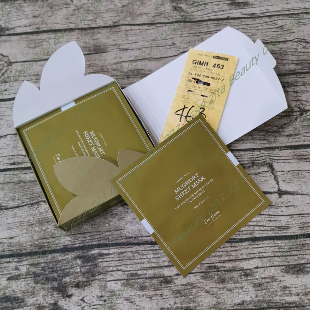 Mặt nạ ngải cứu làm dịu I'm from Mugwort Sheet Mask 20ml