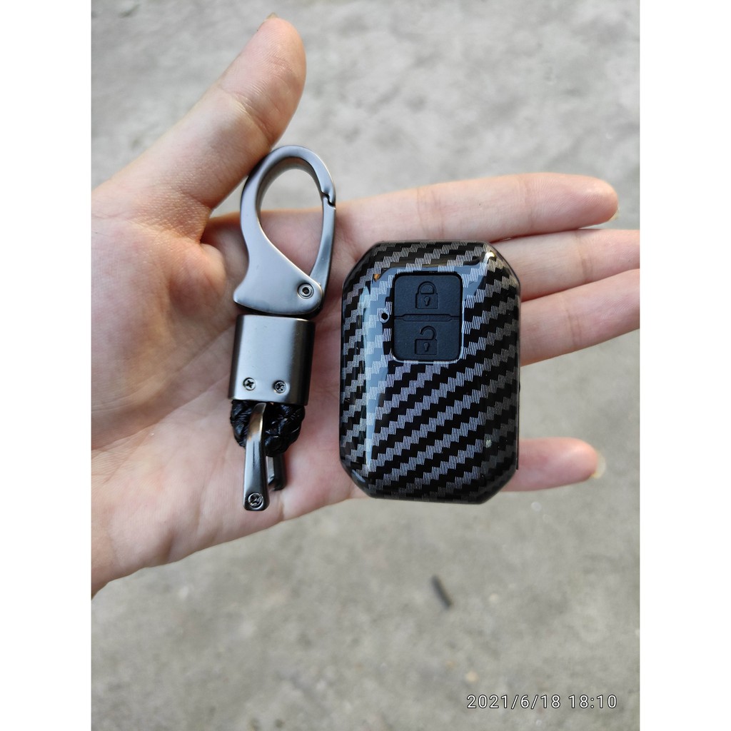 Bao khóa carbon, bọc chìa khóa, móc khóa ô tô dùng riêng cho xe Suzuki Ertiga, XL7