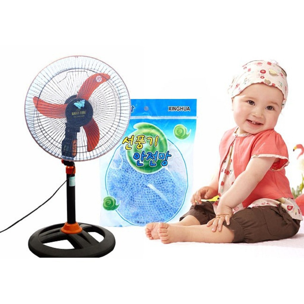 Lưới bọc quạt giữ an toàn cho bé cao cấp tránh bụi bẩn (Quạt 25-30cm) Bống Bang BB