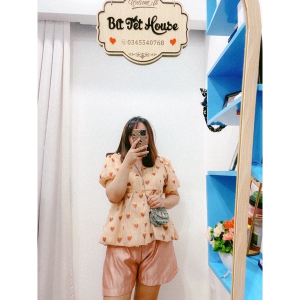 Set Babydoll trái dâu Bigsize