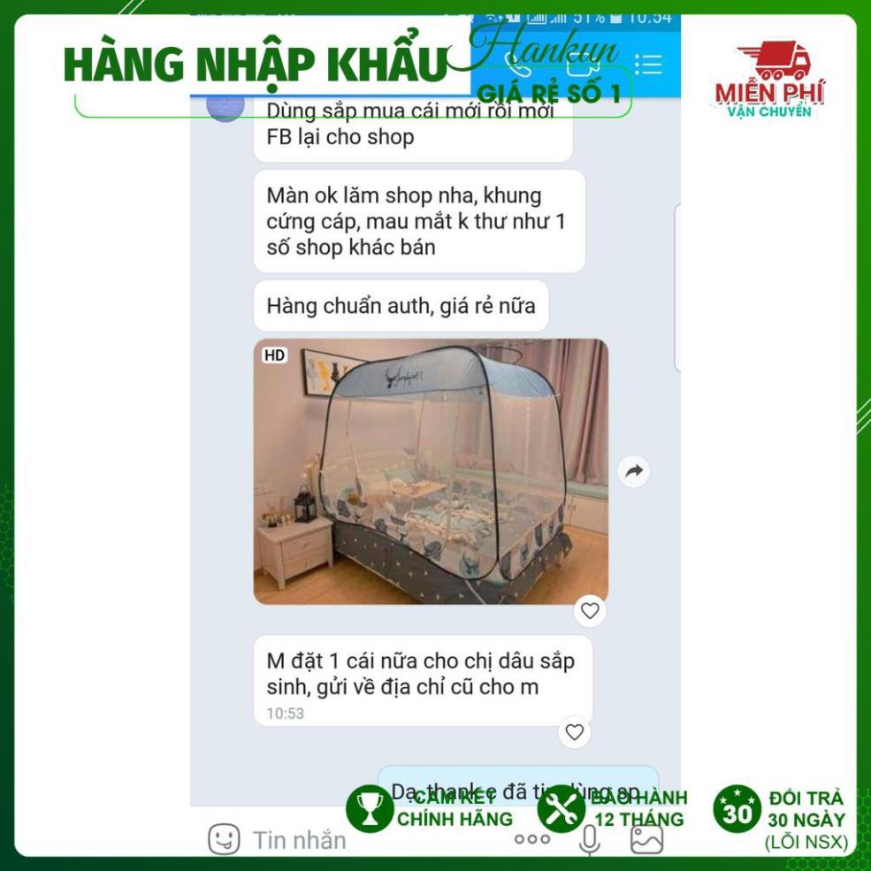 Màn chụp tự bung Cao cấp 3 cửa kích thước M5/M6/M8/2m2 mùng chụp người lớn/ màn chụp đỉnh vuông