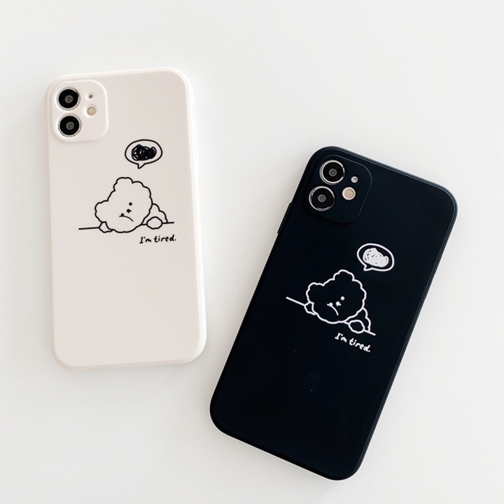 Ốp lưng IP cạnh vuông Gấu Tired 6/6plus/6s/6splus/7/7plus/8/8plus/x/xr/xs/11/12/13/14/pro/max/plus/promax Educase86