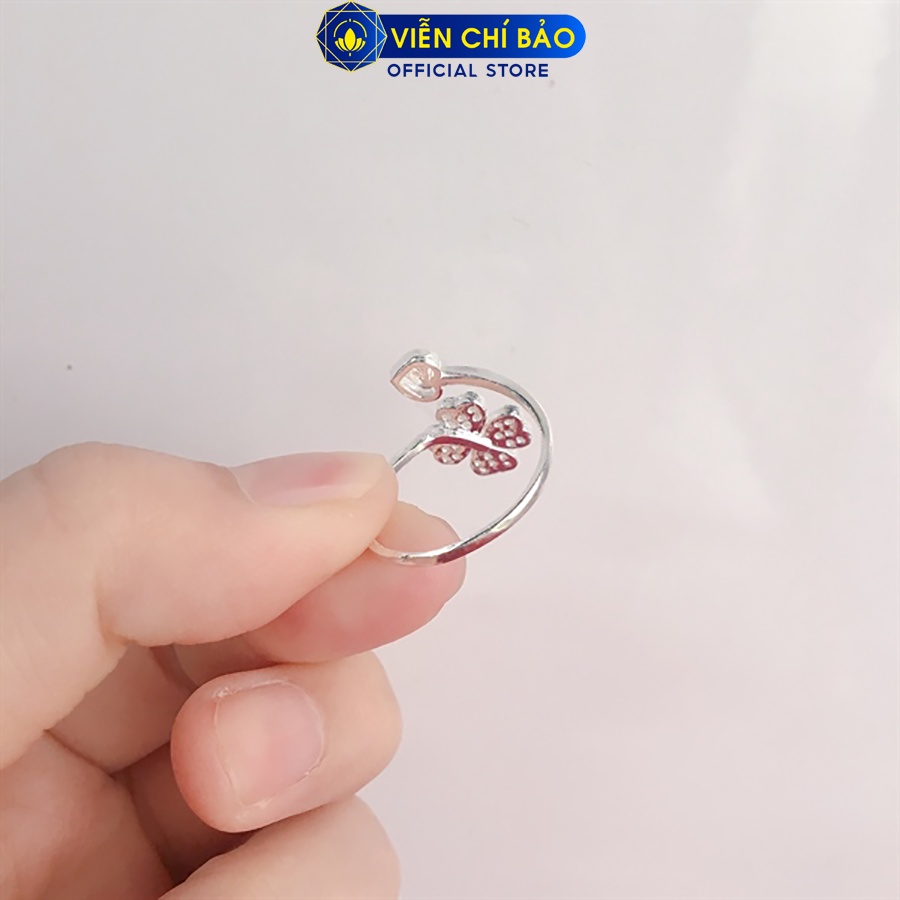 Nhẫn bạc nữ hình bướm và hoa chất liệu bạc 925 thời trang phụ kiện trang sức nữ Viễn Chí Bảo N400572x