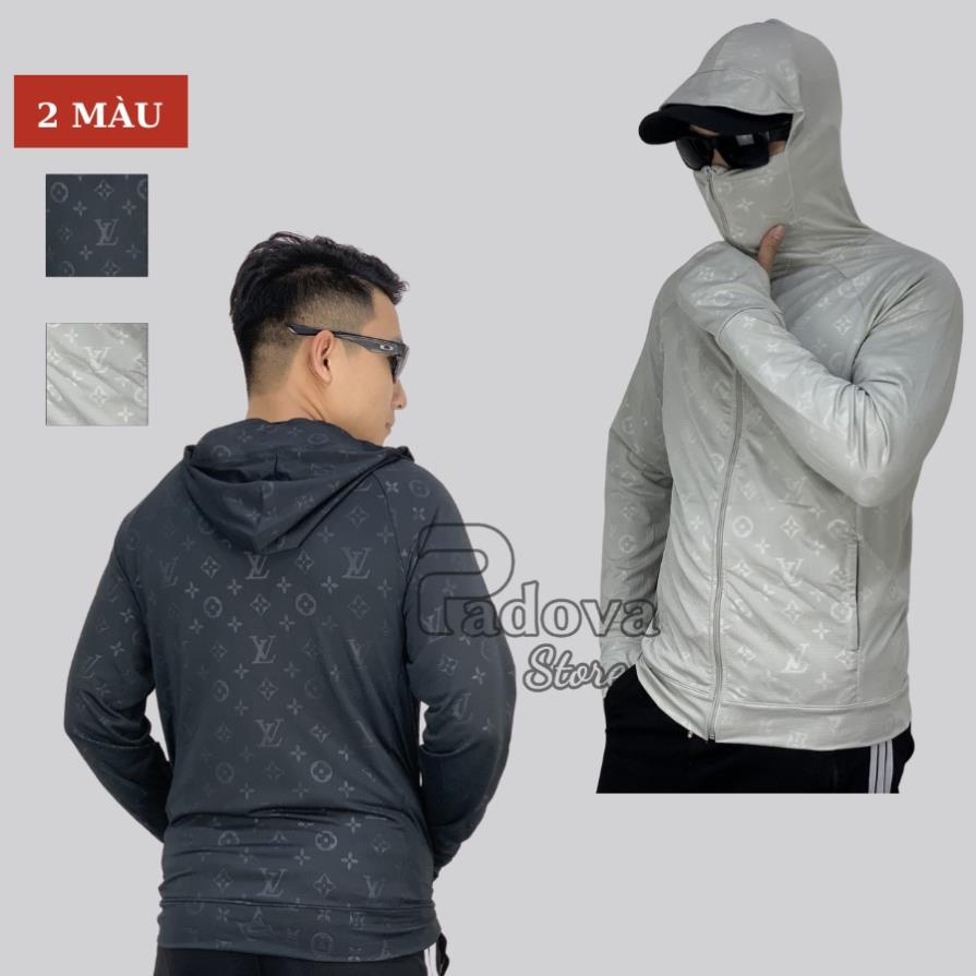 Áo Chống Nắng Nam LV–3D dập vân nổi, vải thun lạnh Aircoll thông hơi,co giãn che kín mặt thay khẩu trang PADOVA- AN LV !