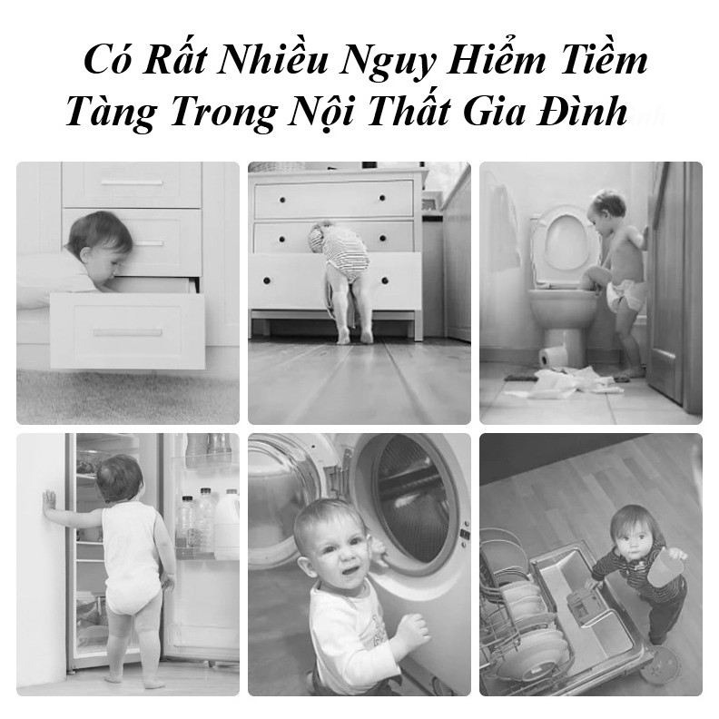 Dây Khóa Cửa Tủ, Tủ Lạnh, Toilet, Ngăn Kéo (Set 2 Cái) - KUB