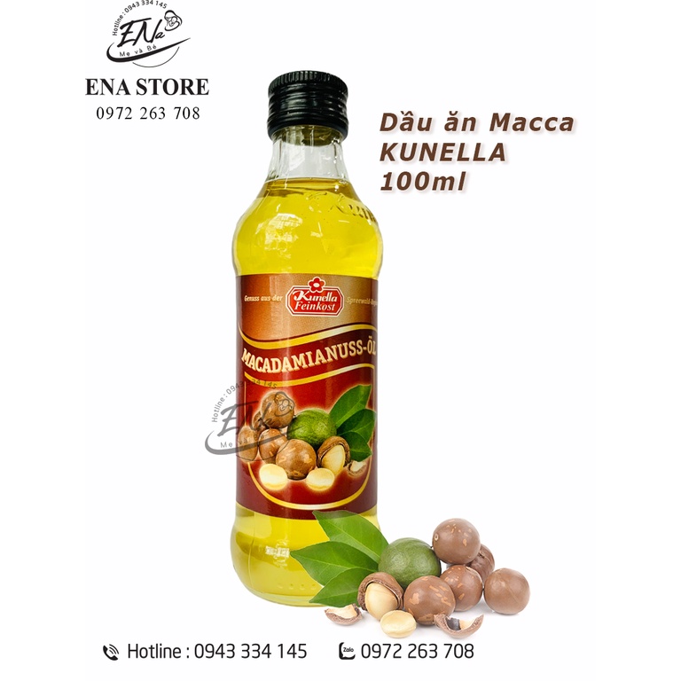 Dầu ăn macca KUNELLA 100ml hàng chính hãng