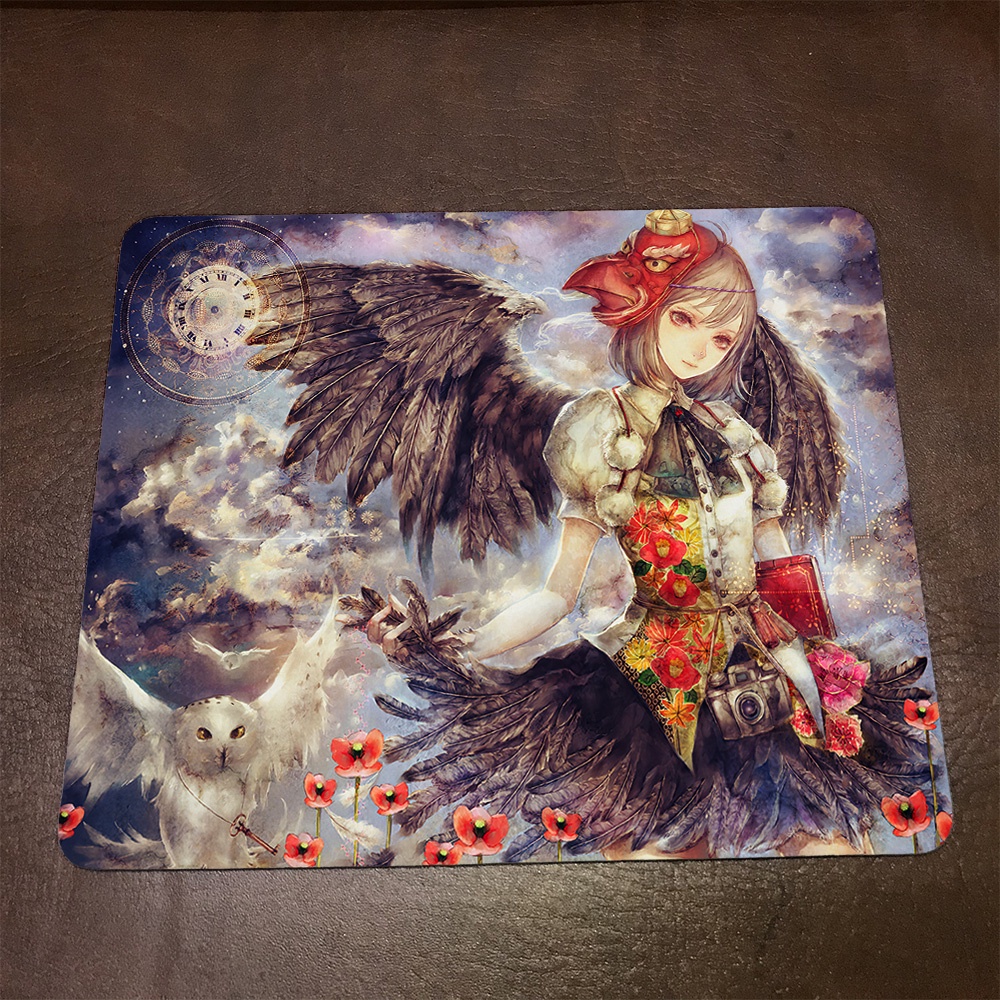 Lót chuột máy tính Anime Touhou Wallpapers 1 Mousepad cao su êm ái. Nhận in theo yêu cầu