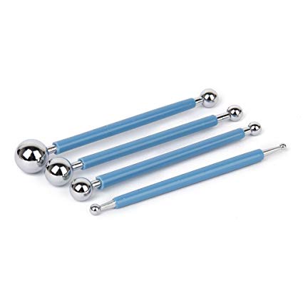Dụng cụ tạo hình đất sét_Bộ 4 cây mo tròn
