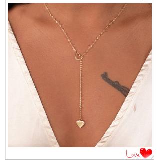 Heart Pendant Charm Ladies Necklaces Fashion Simple Long Chain