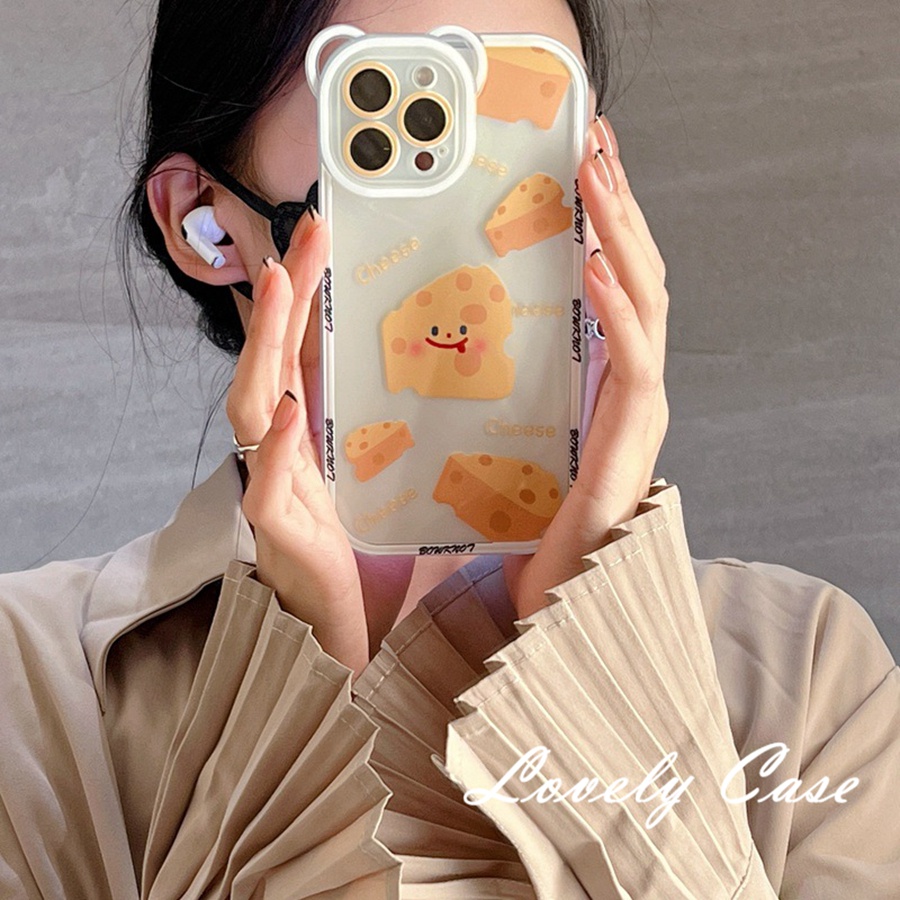 Ốp Điện Thoại Mềm Trong Suốt Họa Tiết Phô Mai Cho IPhone 14 13 12 11 Pro Max X XR Xs Max 8 7 6 6s Plus SE 2020