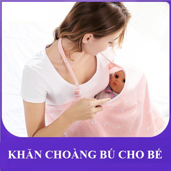 Áo choàng che bé bú cotton đẹp màu ngẫu nhiên - Khăn choàng cho con bú