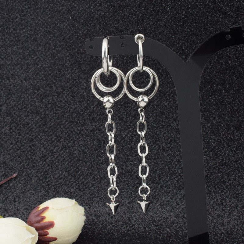 Khuyên tai titanunisex Hoàng Tử Thao UE181019 không gỉ có loại kẹp