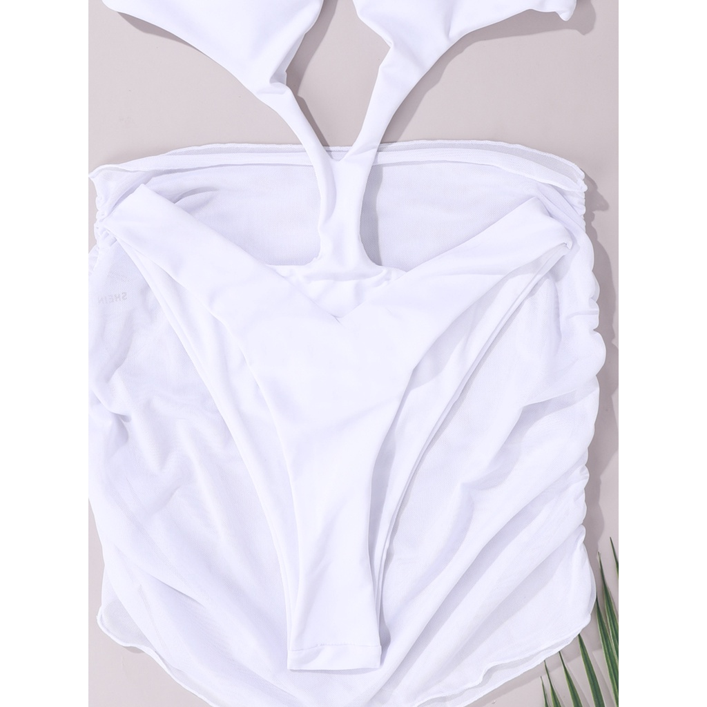 Bộ đồ bơi một mảnh màu trắng thiết kế khoét rỗng thời trang quyến rũ cho nữ | BigBuy360 - bigbuy360.vn