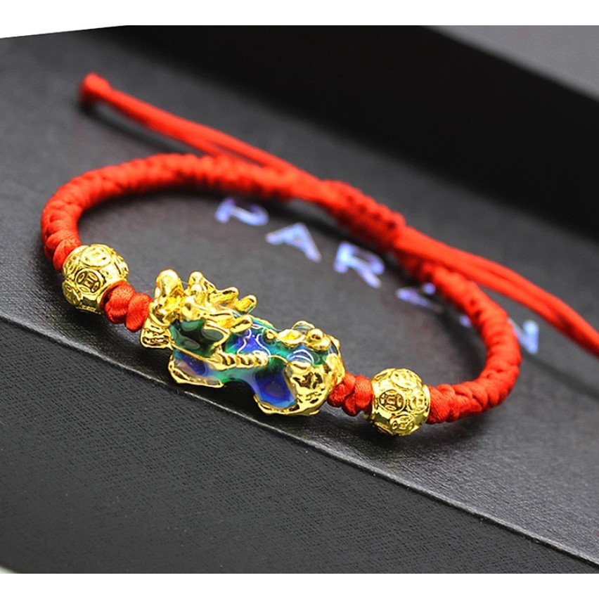 Vòng tay chỉ đỏ nữ tùy hưu tráng men
