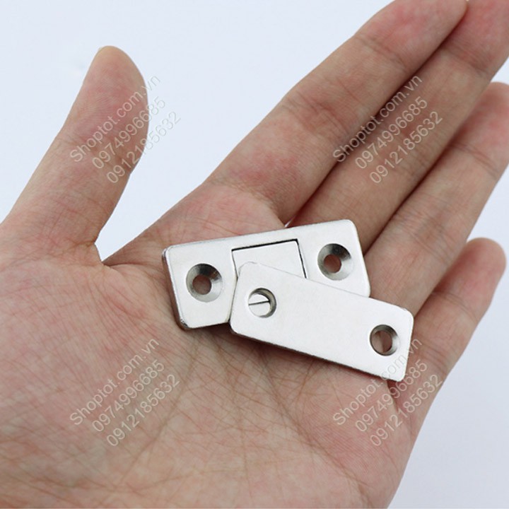 Bộ 2 chốt nam châm cho cánh cửa tủ, ngăn kéo bàn với nam châm mỏng, lực hút mạnh