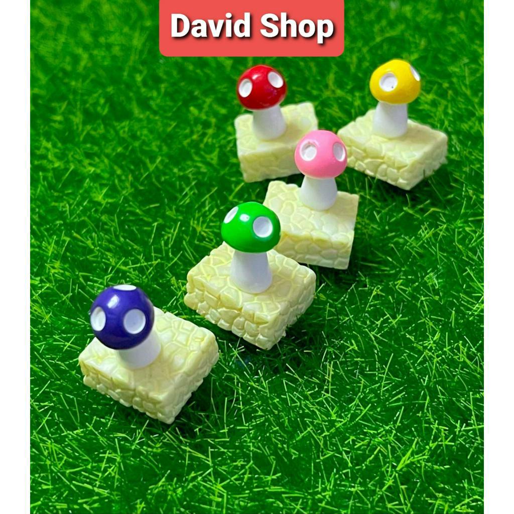 Nấm size mini/ trung đủ màu/ trang trí tiểu cảnh/ terrarium