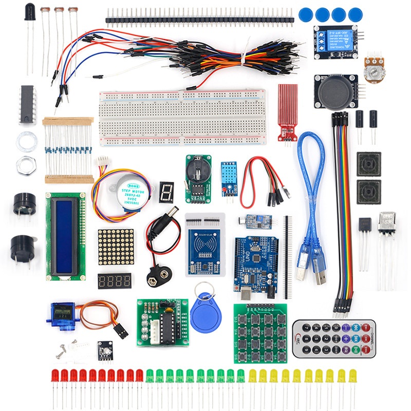 Bộ Khởi Động Tzt Cho Arduino Uno R3 - Uno R3 / Servo / 1602 Lcd / Jumper Wire / Uno R3