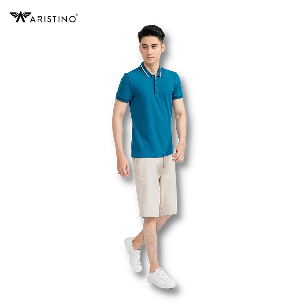 Áo Polo, Thun Nam ARISTINO Nhiều Màu Cao Cấp, Phối Line Viền Cổ, Tay - APS037S1