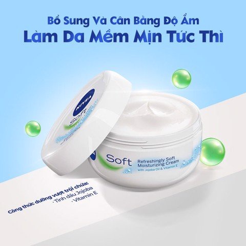 Kem dưỡng ẩm làm mềm mịn da Nivea Soft 200ml, Hàng Đức - Shop Lavenic