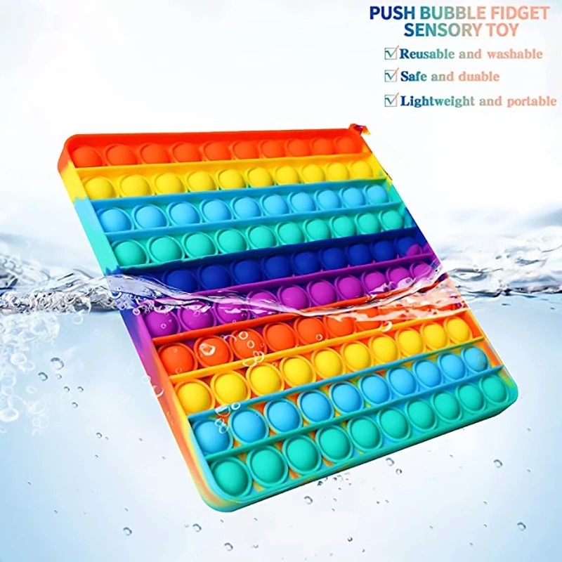 Đồ Chơi Fidget Nhấn Bóp Bong Bóng HDY Giải Trí Rèn Luyện Trí Thông Minh Cho Bé Push Pop It giảm căng thẳng hiệu quả cho người lớn