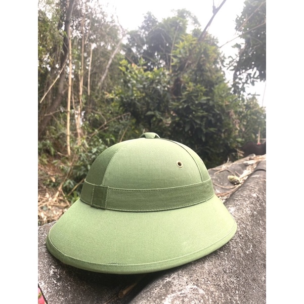 mũ cối cốt phíp lòng vàng vải gabadin chuẩn tàu