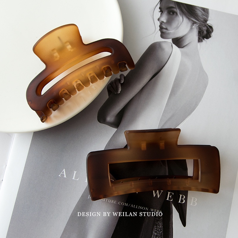 Kẹp Tóc Càng Cua Nhật Bản Màu Vỏ Rùa Phụ Kiện Thời Trang Cho Nữ AB074