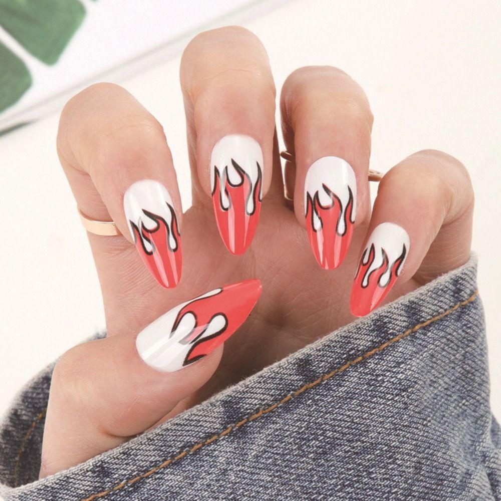 Bộ 24 Móng Tay Giả Dạng Nhấn Che Phủ Toàn Diện