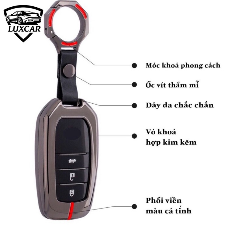 Ốp khóa hợp kim cao cấp TOYOTA 04 - LUXCAR [CAMRY 15-18,INNOVA,FORTUNER 17-20,HILUX]