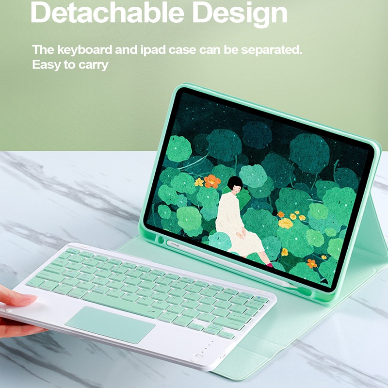 Hộp đựng bàn phím không dây cho iPad 9,7 10,2 5 6 7 thế hệ thứ 8 bàn phím cảm ứng Bluetooth thế hệ 9 Bàn phím chuột cho iPad Air 2 3 4 5 Pro 9,7 10,5 11