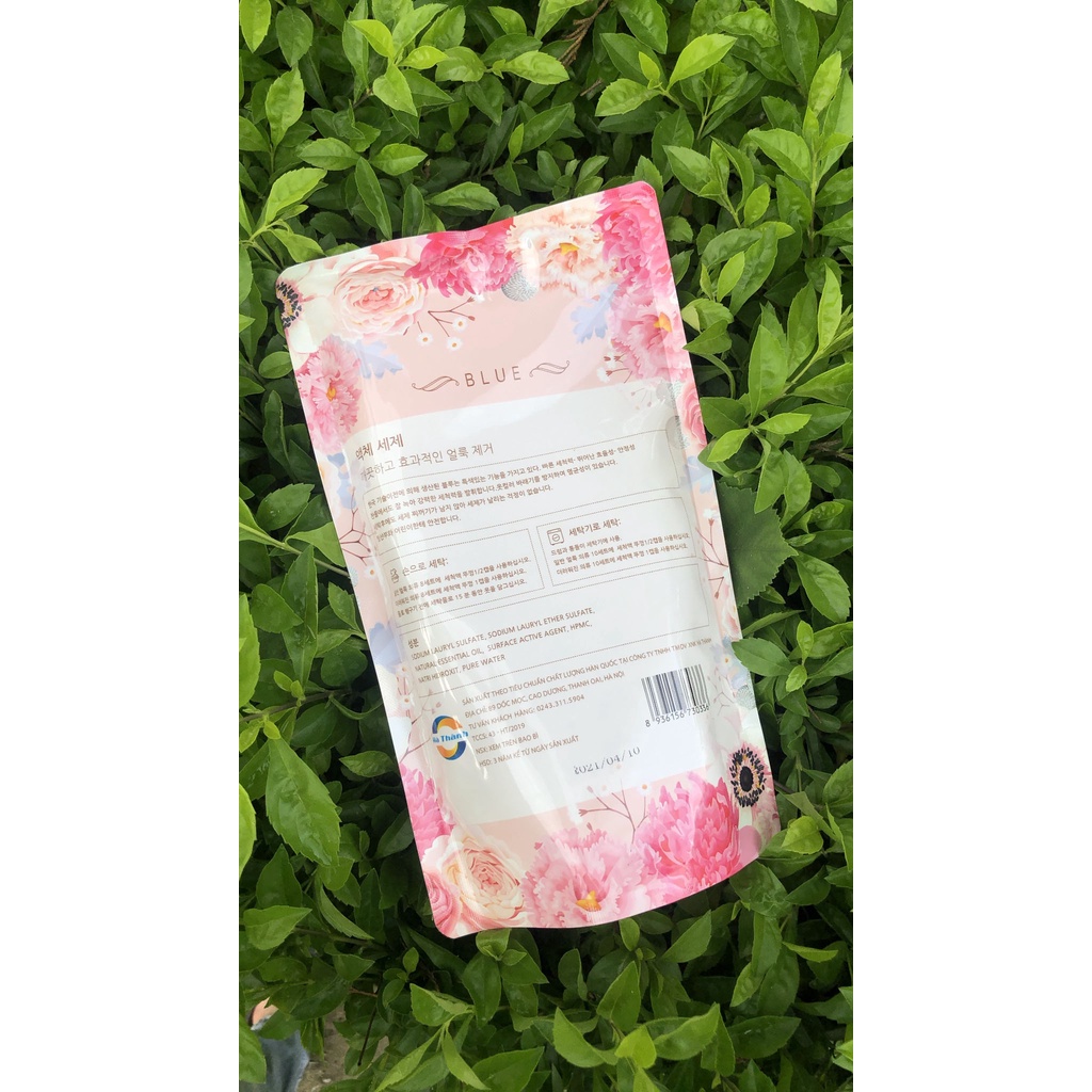 Nước Giặt Blue 800G hương Nước hoa, sản xuất theo tiêu chuẩn Hàn Quốc, an toàn với mọi loại da, quần áo thơm mát dài lâu