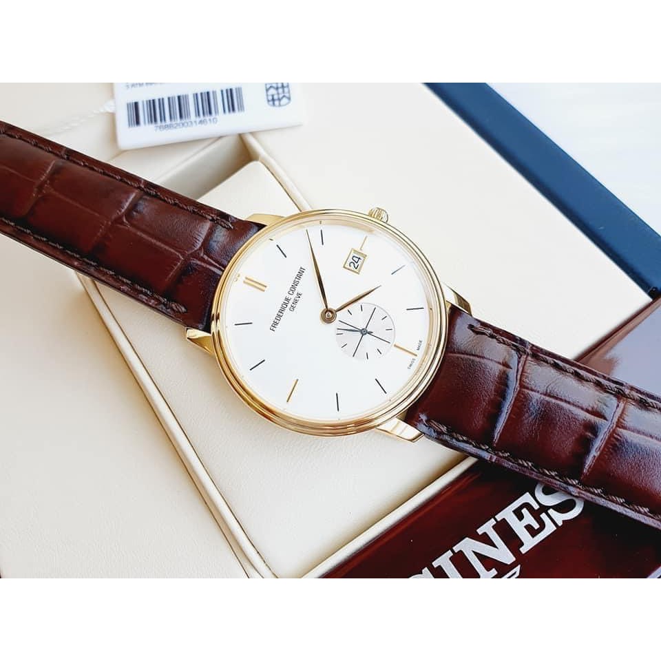 Đồng hồ Frederique Constant FC-245V4S5,máy pin, dây da, kính cứng mặt 40mm siêu mỏng