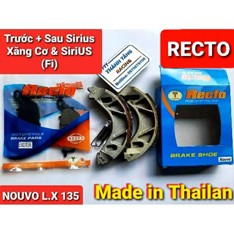 BỐ THẮNG TRƯỚC + SAU SIRIUS X.CƠ/SIRIUS FI/NOUVO L.X 135