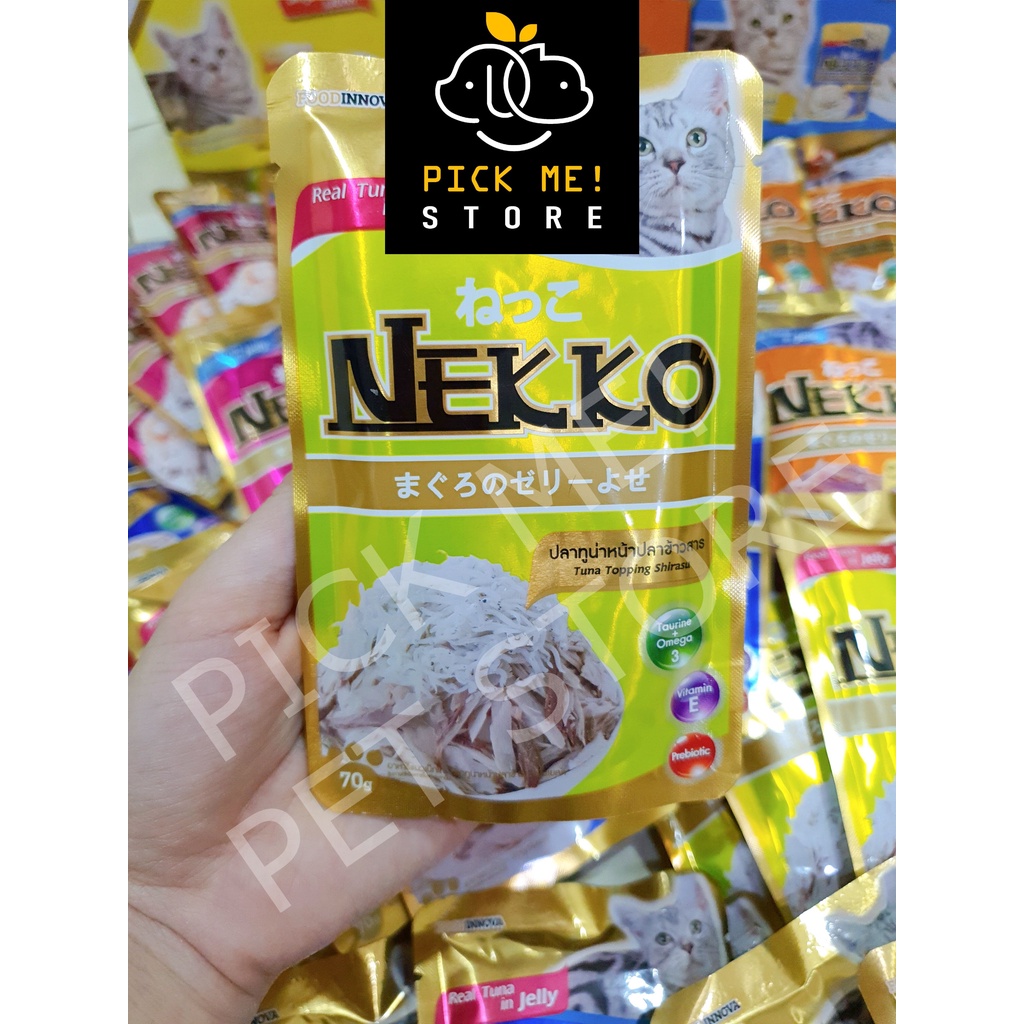 [Mã PET50K giảm Giảm 10% - Tối đa 50K đơn từ 250K] Pate Nekko Thạch Jelly | Sốt Gravy | Cho Mèo Mọi Lứa Tuổi 70g