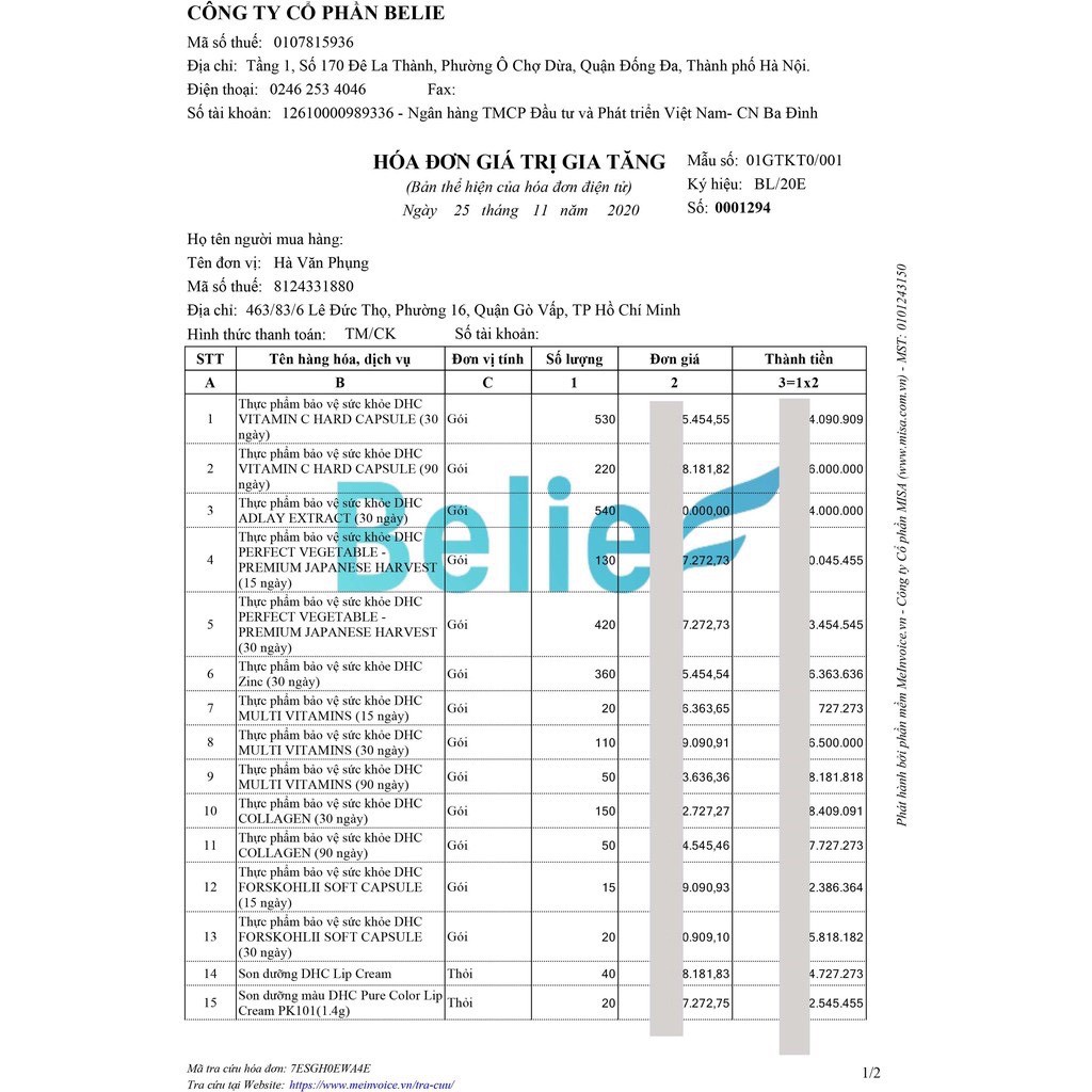 VIÊN UỐNG THƠM NGƯỜI HOA HỒNG 20 ngày Nhật bản (PSB MART)