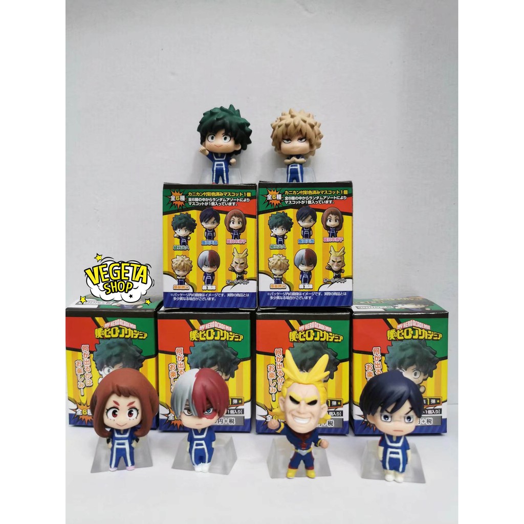 Mô hình My Hero Academia Học viện siêu anh hùng All Might Midoriya Deku Bakugo Todoroki Iida Tenya Uraraka Ochaco 4~5cm