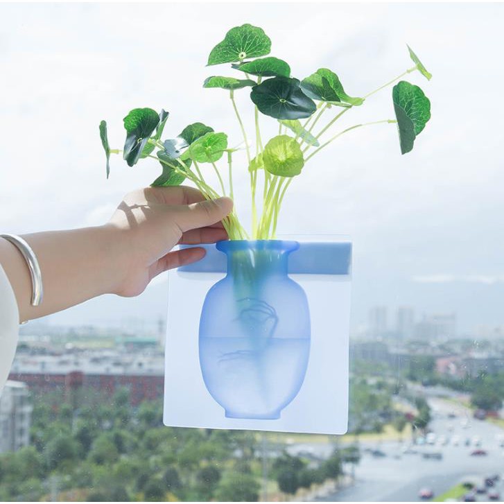 Chậu Hoa Dán Tường Bằng Silicone Trang Trí Nhà Cửa / Văn Phòng